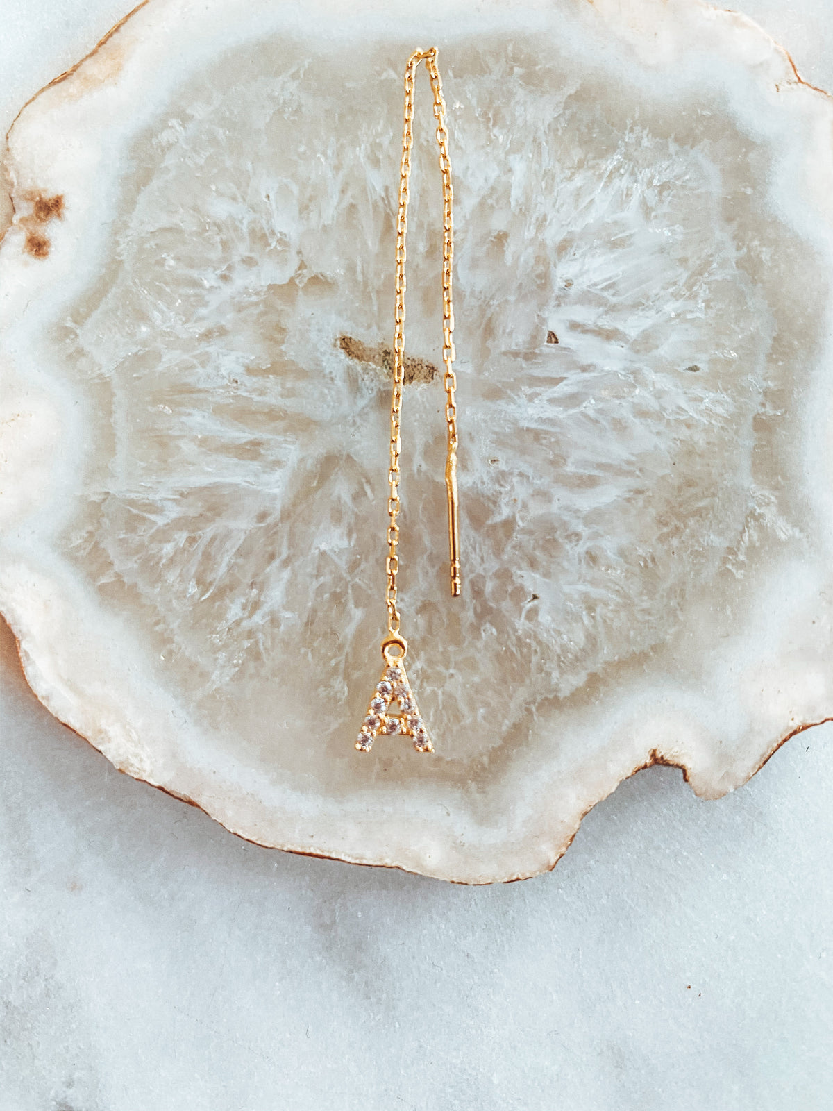 Single Get your Initials Earring Gold
